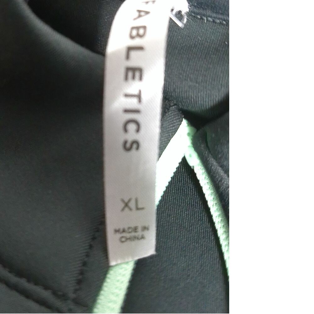 Fabletics Cleo Full Zip Jacket Green Colorblock Perforated Track Coat XL - Picture 4 of 12